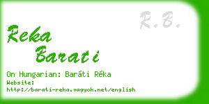 reka barati business card